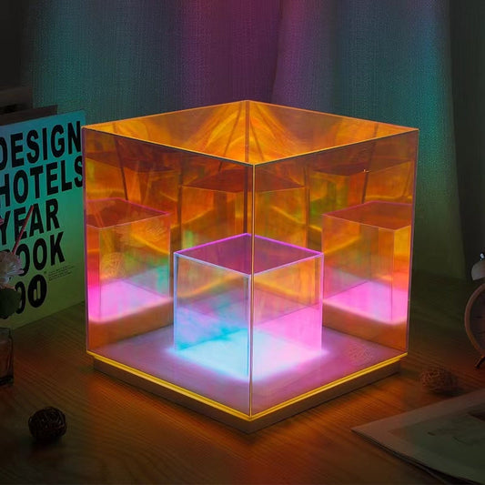 Magic Cube Lamp - Post Modern Acrylic RGB Color Changing Table Light