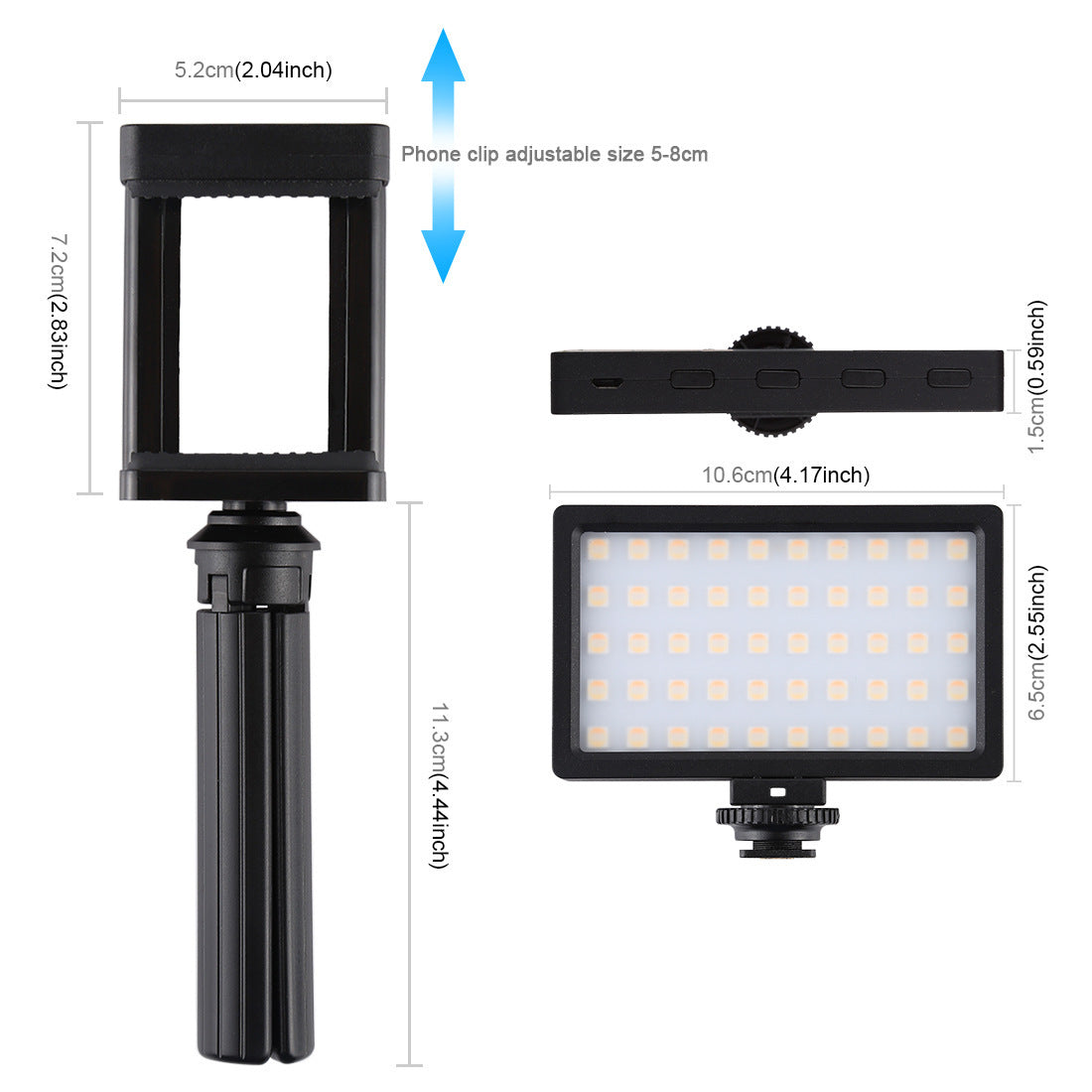 RGB Photography Fill Light – Portable Photo Light With Adjustable Brightness & Color