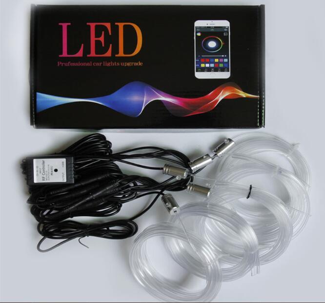 Led Fiber Optic Lighting - RGB LED Lights Kit with Mobile App Control & Multi Zone Dashboard