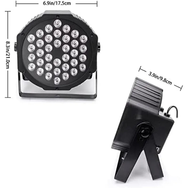 Par Lights DJ Stage Light RGB 36 LED with Sound Activated Remote Control DJ Uplighting for Wedding Party Club Christm