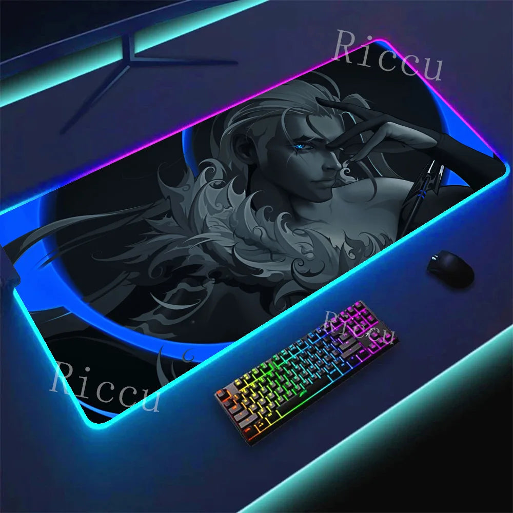 RGB HD Valorants Game Character Mouse pad Printing Computer Gamers Locking Edge Non-slip Mouse Pad Keyboard PC Deskmats E-Sports