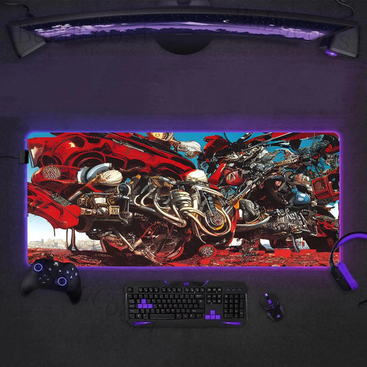 Hot selling item AKIRA comic electronic sports High definition printing PC RGB Mouse Pad Desktop XXL Large accessories mouse pad