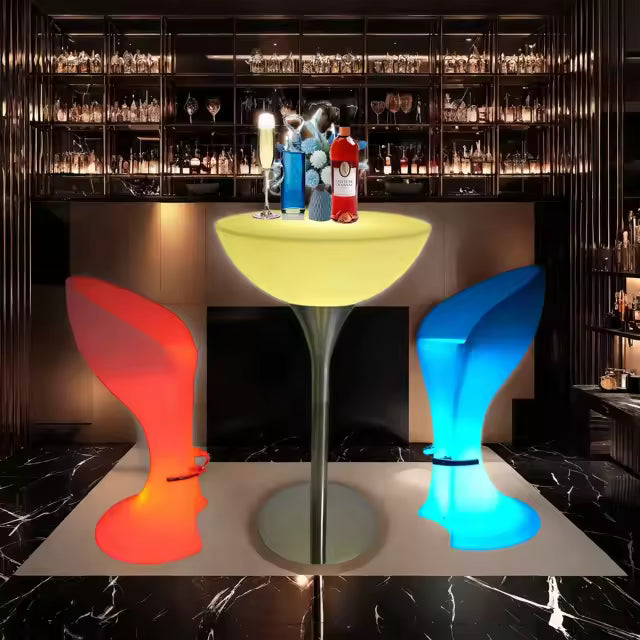LED Bar Table - Modern High Bar Counter for Nightclubs & Outdoor Events