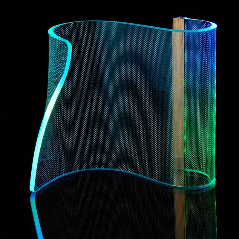 Table Lamp LED, RGB Desk Lamp, Modern Bedside Lamps for Futuristic Ambient Mood Lighting, Unique Gaming Light with Smart APP&Remote Control Dimmable, for Room Decor, Concerts, Dance, Office, Gift