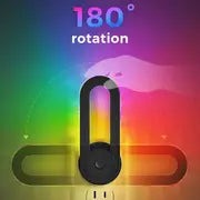 1pc Youngsters Night Light Plug into Wall, STARRY DREAM color Changing Night Lights, Plug in Night Light, 7 Solid Colors + RGB Color Chasing Nightlight, Dusk to Dawn Sensor, Home Decor for Party Hallway