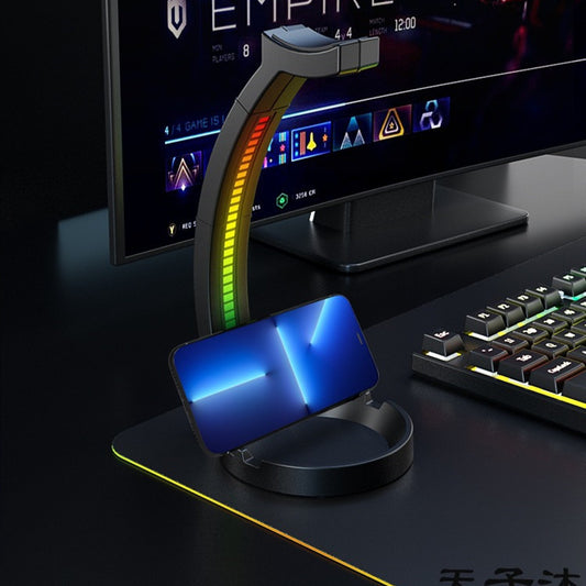 Headworn RGB Lamp | RGB Atmosphere Lamp & Headset Holder Stand With Ambient Light