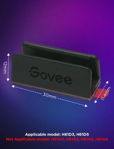 Govee RGBIC Neon Rope Light Mounting Brackets for Neon Lights 2 H61D3 & H61D5