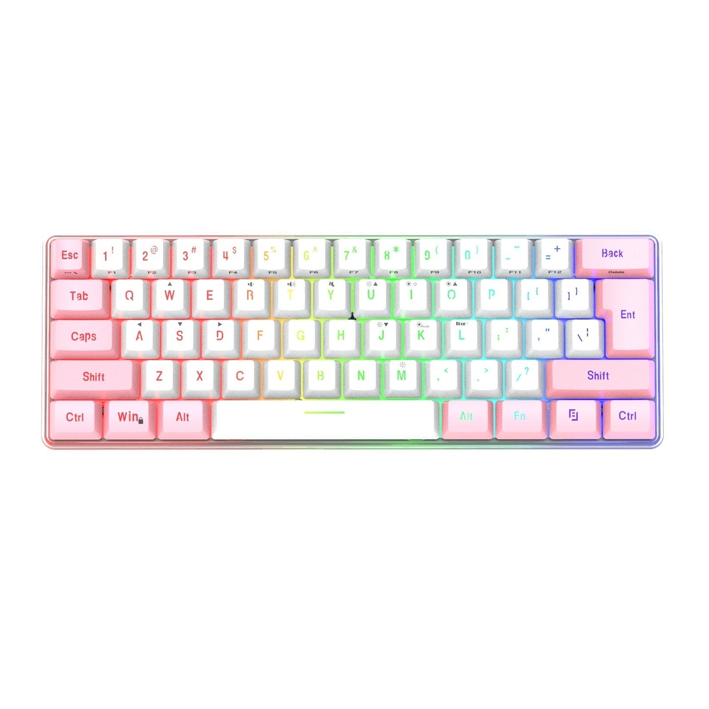 RGB Illuminated Keyboard - Compact Wireless Charging Keyboard With Colorful Backlit Keys