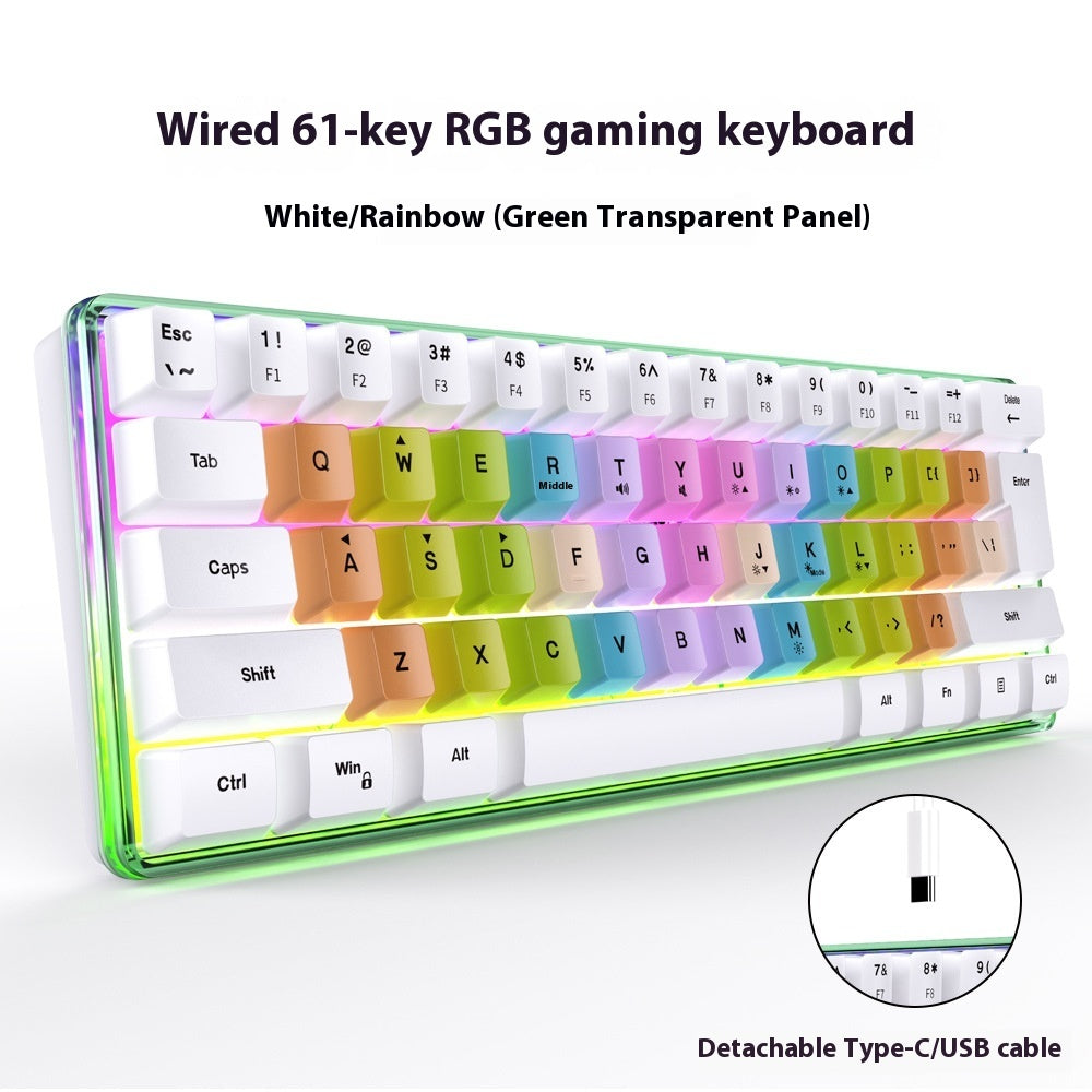 RGB Illuminated Keyboard - Compact Wireless Charging Keyboard With Colorful Backlit Keys