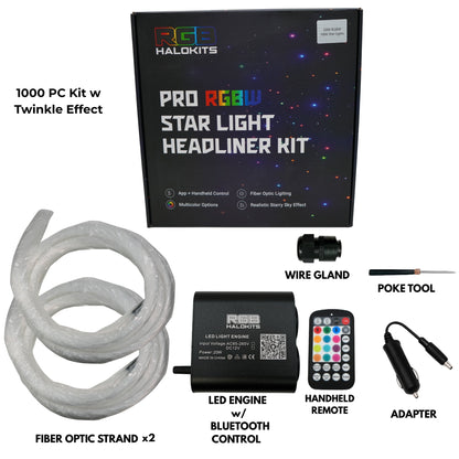 RGBW Twinkle Starlight Headliner Kit – 650 or 1,000 Stars