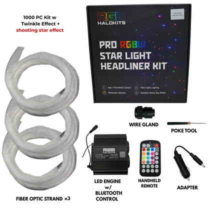 RGBW Twinkle Starlight Headliner Kit – 650 or 1,000 Stars