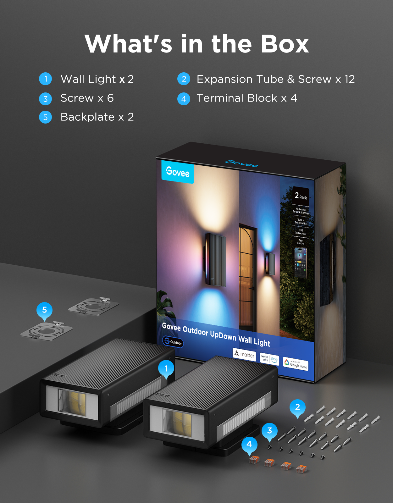 Govee Outdoor UpDown Wall Light