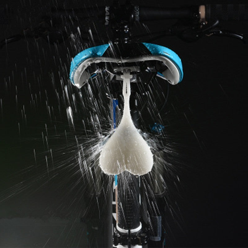 Bike Rear Lights - Heart Shaped Silicone Bicycle Tail Light Waterproof Touch Activated