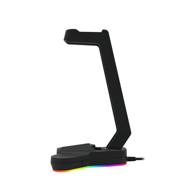 RGB Headphone Holder - LED Illuminated Triangular Non-Slip Headset Stand