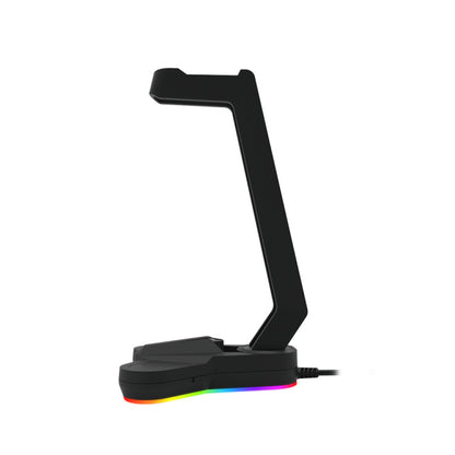 RGB Headphone Holder - LED Illuminated Triangular Non-Slip Headset Stand
