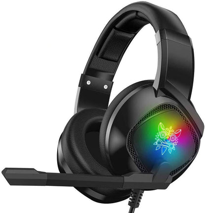 ONIKUMA K19 Headset - Wired Gaming Headphones with RGB LED Lights & 3.5mm Jack