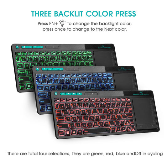 RGB Backlit Keyboard Wireless USB With Touchpad | Multimedia Keys CHIEFTEC