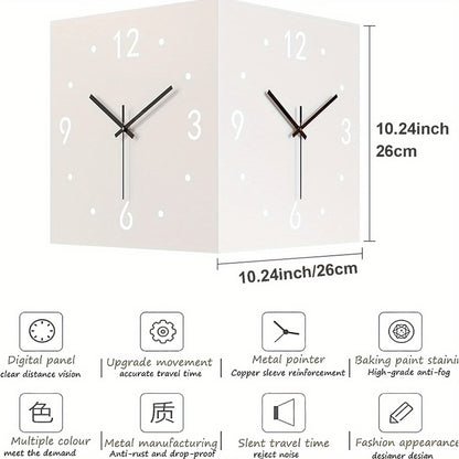 Double Sided Modern Wall Lamp Sensor Light LED Battery Operated Decorative Wall Lamp with Pendulum Unique Wall Mounted Light Angle Corner Clock for Bedroom Living Room Office