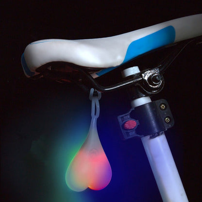 Bike Rear Lights - Heart Shaped Silicone Bicycle Tail Light Waterproof Touch Activated