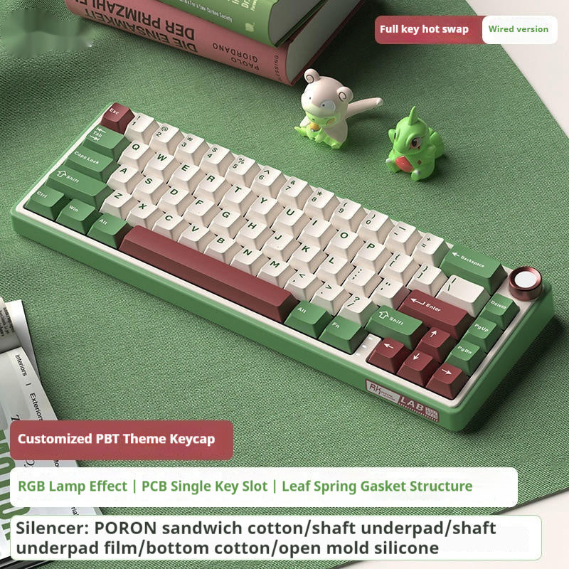 Mechanical Keyboard Wireless - Portable RGB Bluetooth Compact Gaming Keyboard