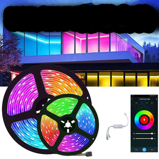 Rgb Led Light Strip - Colorful Dimmable 5050 Waterproof Tape With Remote Control