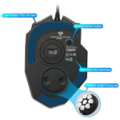 RGB Gaming Mouse - Ergonomic Backlit Mouse With 18 Programmable Buttons & High DPI