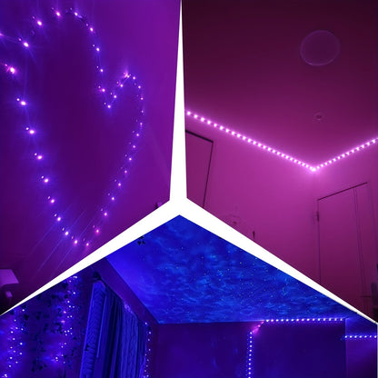 25/50/53/100/130/200FT Extra Long Smart Led Strip Lights, RGB LED Lights With App And Remote Control, Timing&dimmable, Music Sync Color Changing Lights, DIY, Bedroom, Living Room, Game Room, Room Decor