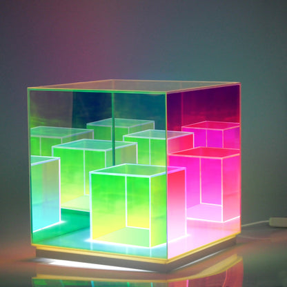 Magic Cube Lamp - Post Modern Acrylic RGB Color Changing Table Light