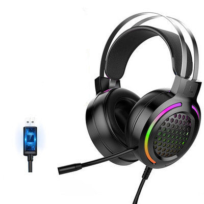 RGB Gaming Headset – USB Wired 7.1 Surround Sound Headphones with Memory Foam Ear Pads