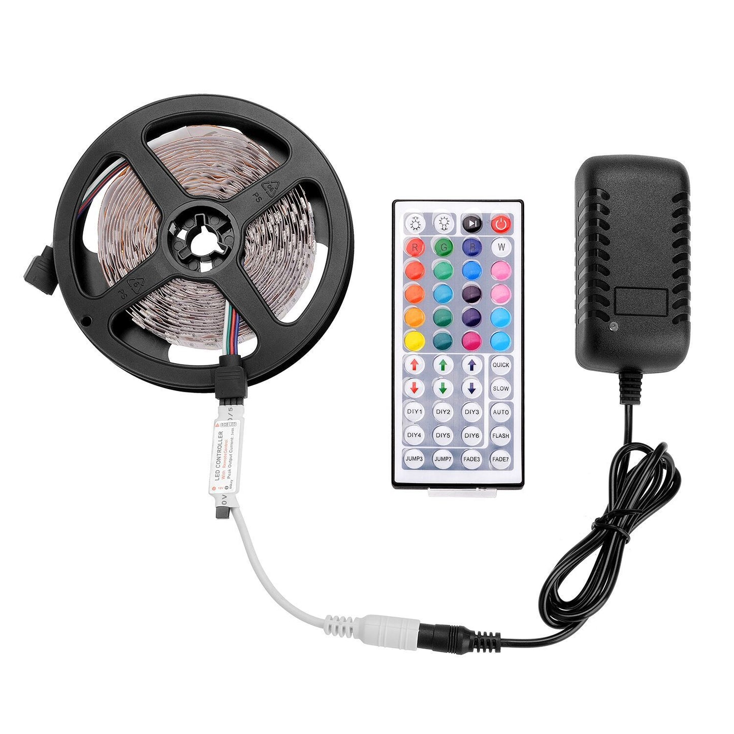 LED Strip Light - RGB 5050 Waterproof 12V Flexible Color Changing Roll
