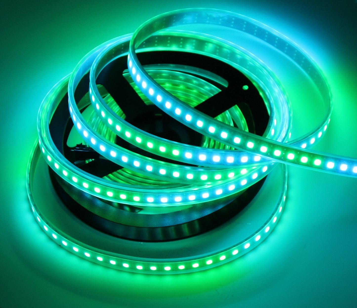 RGBIC LED Strip Light | WS2815 Individually Addressable | Breakpoint Resume | SMD5050 RGB | 60 LEDs/M | 5M (16.4FT) Roll | 12V DC | White/Black PCB | IP00/IP65/IP67 Options | Strip & Kit Packages