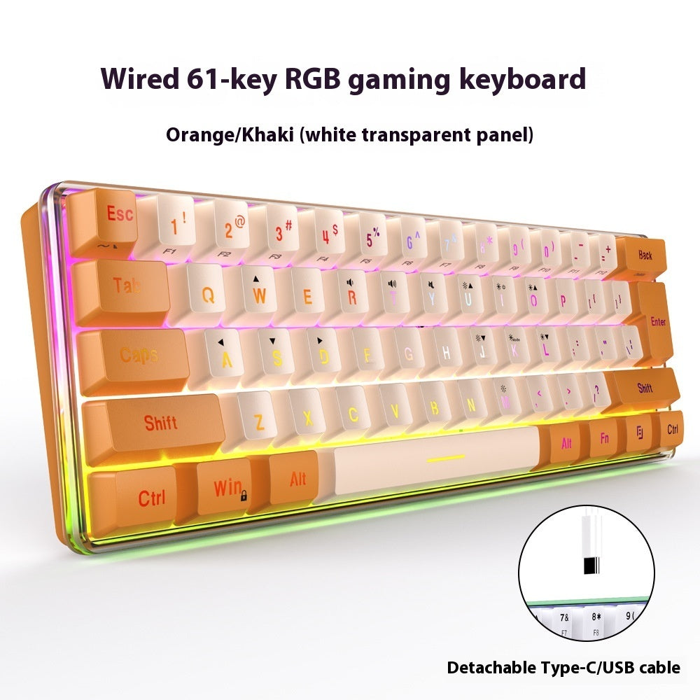 RGB Illuminated Keyboard - Compact Wireless Charging Keyboard With Colorful Backlit Keys