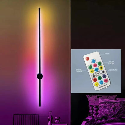 RGB Wall Lamp - Nordic Style LED Living Room Lighting With Iron Shade & E14 Holder