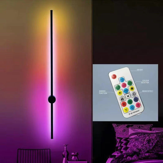 RGB Wall Lamp - Nordic Style LED Living Room Lighting With Iron Shade & E14 Holder