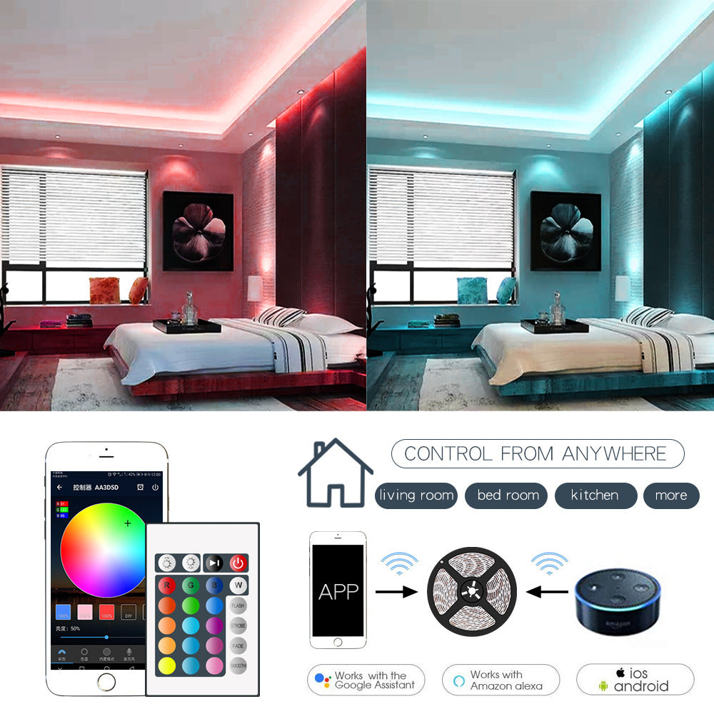 LED Strip Light - RGB 5050 Waterproof 12V Flexible Color Changing Roll