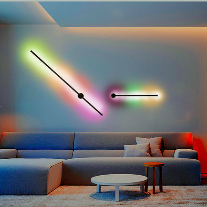 RGB Wall Lamp - Nordic Style LED Living Room Lighting With Iron Shade & E14 Holder