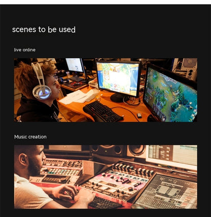 USB Microphone - RGB Gaming Mic for Live Streaming & Recording with Black Design