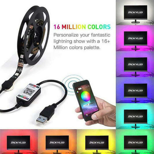 LED Bluetooth Light Strip – RGB Waterproof 5050 LED Beads, App Controlled