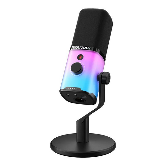 Maono PD100X RGB Microphone – USB Condenser Mic | Noise Cancelling, RGB Gaming Mic