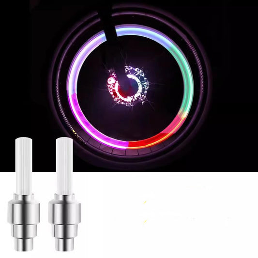 Automobile Tire Valve Lights - Waterproof Stainless Steel Wheel LED Caps
