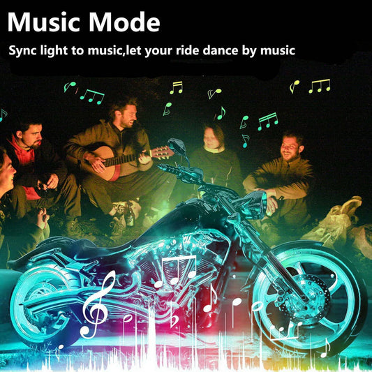 Motorcycle Led Light Kit - RGB Underglow Lights With App Control & Waterproof Design