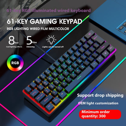 RGB Illuminated Keyboard - Compact Wireless Charging Keyboard With Colorful Backlit Keys