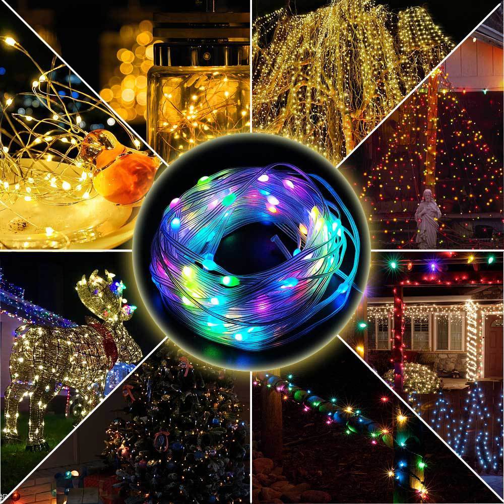 RGB Christmas Lights - Waterproof USB Powered String With Remote Control