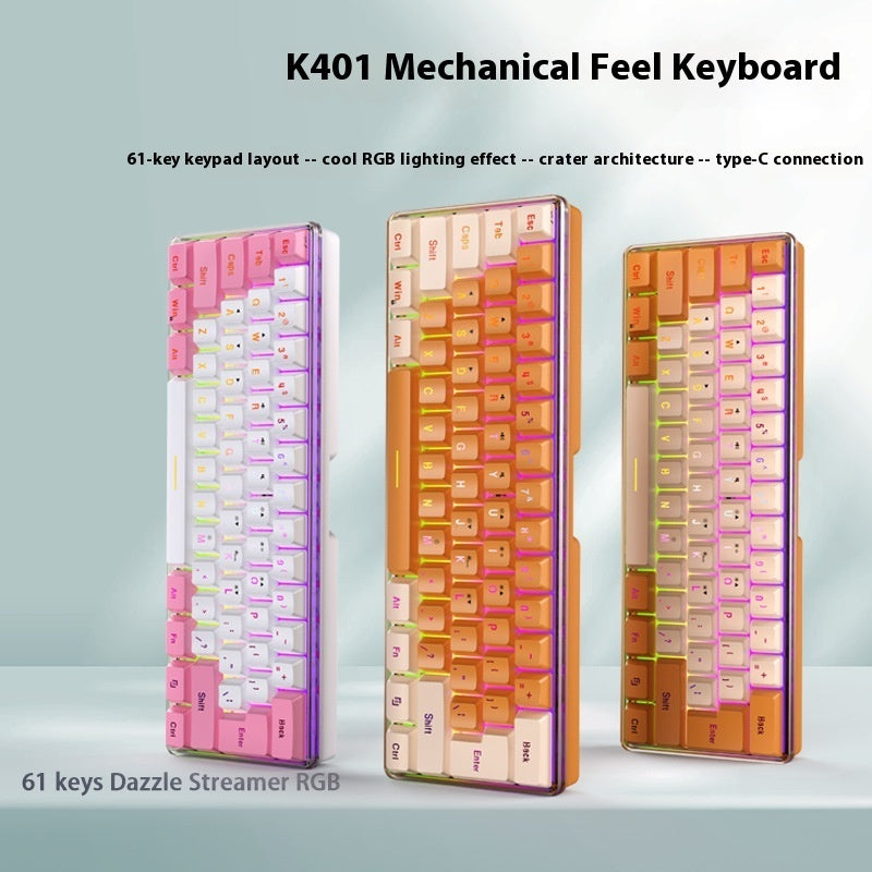 RGB Illuminated Keyboard - Compact Wireless Charging Keyboard With Colorful Backlit Keys