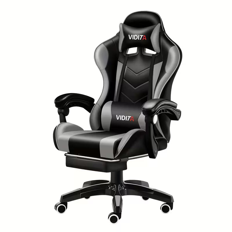 Ergonomic Gaming Chair with Lumbar Support - Racing Style Office Chair for PC, Gaming, Home, Office - Adjustable Height, 5-Point Adjustable Tilt System