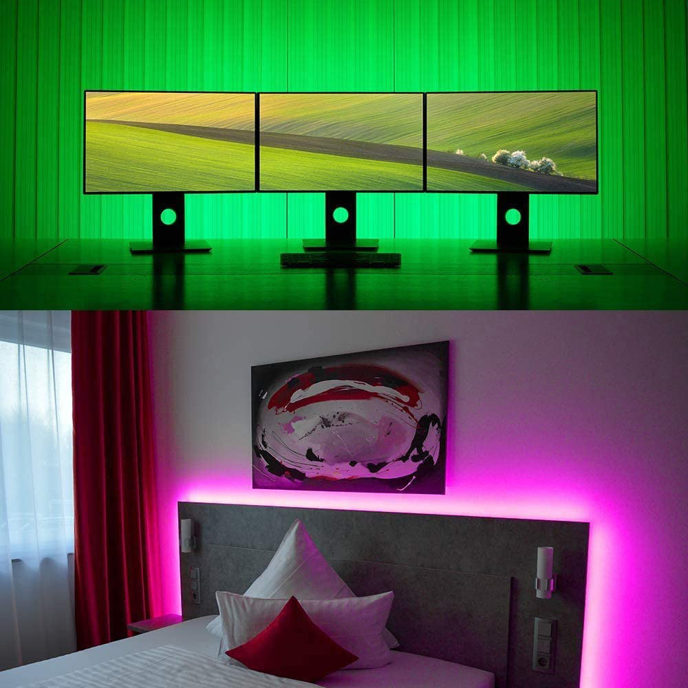 LED Strip RGB - Flexible Bluetooth 5V Waterproof Color Changing Lights with Remote Control