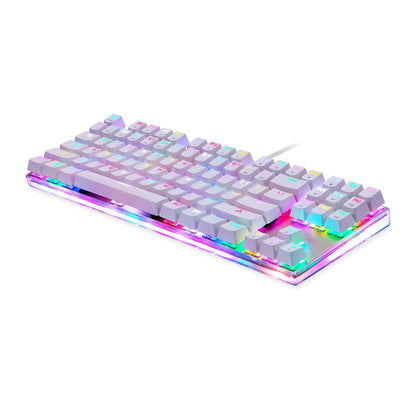 Mechanical Keyboard RGB - 87 Key Wired USB Desktop With Transparent Cover