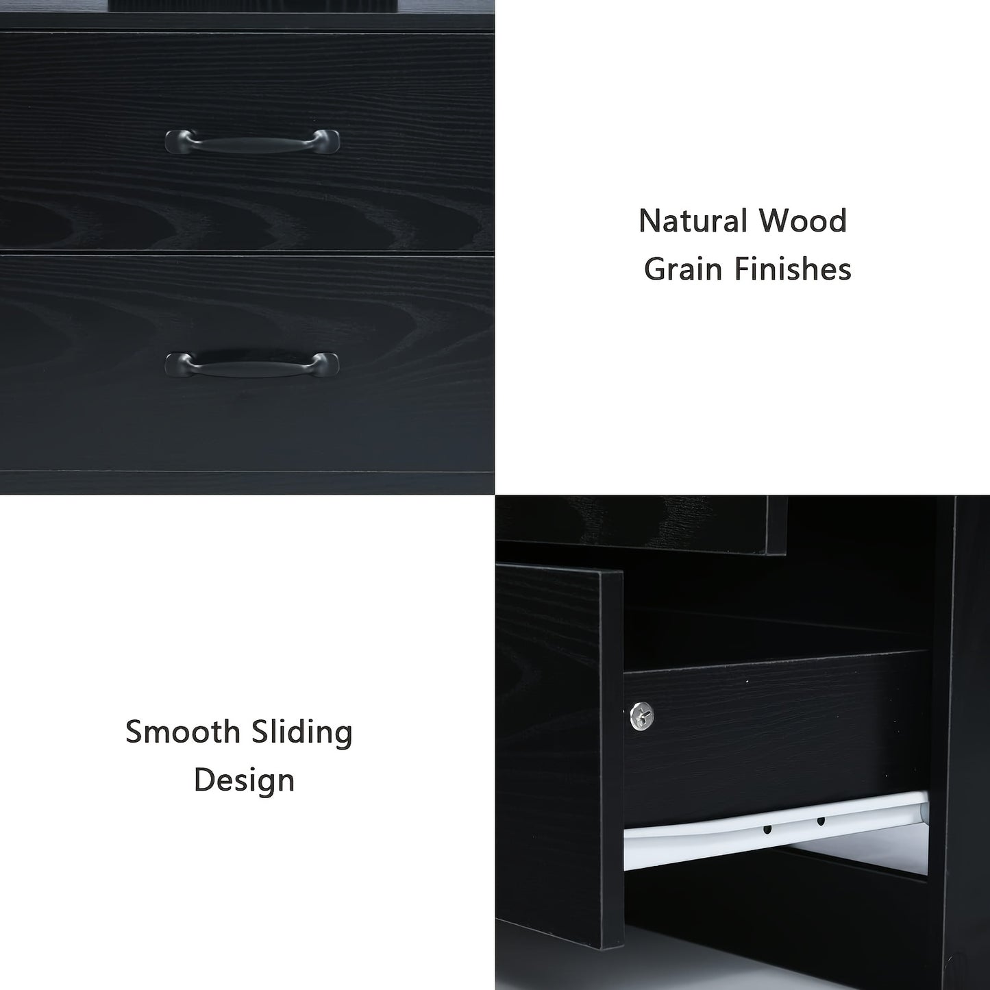 Halloween Decoration Nightstand With Charging Station, Night Stand With LED Lights, Modern Led End Table Nightstand For Bedroom, Night Stand With 2 Drawers, Bed Side Table With Storage For Living Room, White/Black/Grey