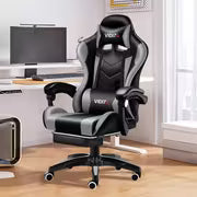 Ergonomic Gaming Chair with Lumbar Support - Racing Style Office Chair for PC, Gaming, Home, Office - Adjustable Height, 5-Point Adjustable Tilt System