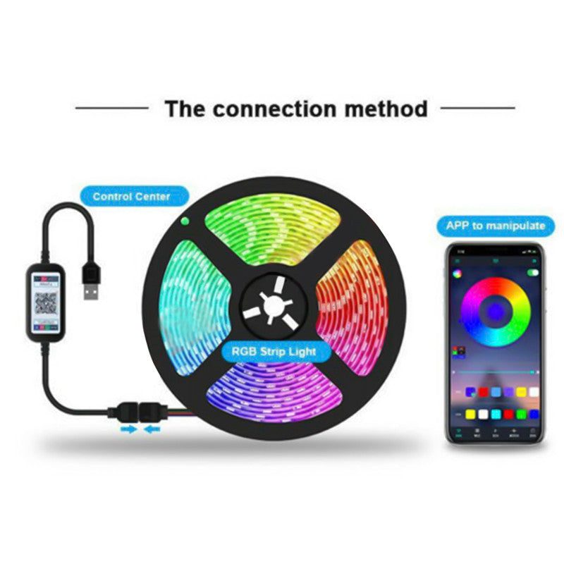 LED Bluetooth Light Strip – RGB Waterproof 5050 LED Beads, App Controlled